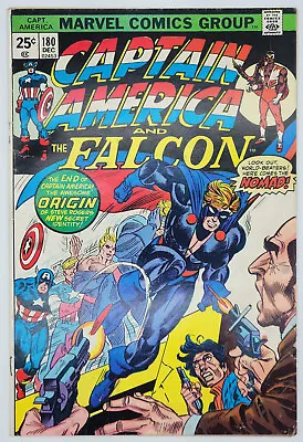 Buy Captain America #180 1974 3.5 VG- Intro/1st Appear & Origin Nomad (Steve Rogers) • 13.46£