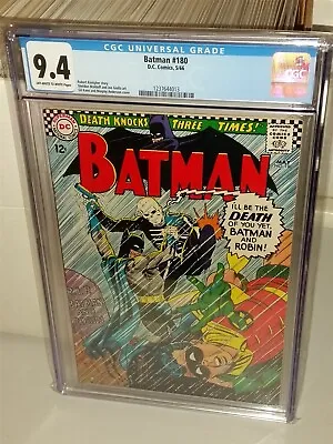 Buy Batman #180 Cgc (9.4) Off White To White Pages Dc Comics 1966 1st Dr Death (sa)  • 649.99£