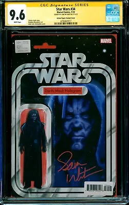 Buy Star Wars #34 HOLO DARTH MAUL ACTION FIGURE VARIANT CGC SS 9.6 Signed Sam Witwer • 178.84£