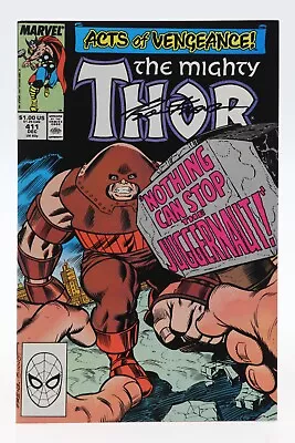 Buy Thor (1966) #411 Signed Ron Frenz On Cover 1st App New Warriors Juggernaut NM- • 31.62£