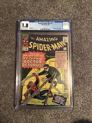 Buy Amazing Spider-Man #11 CGC 1.8 Marvel April 1964 2nd Appearance Doctor Octopus • 237.18£