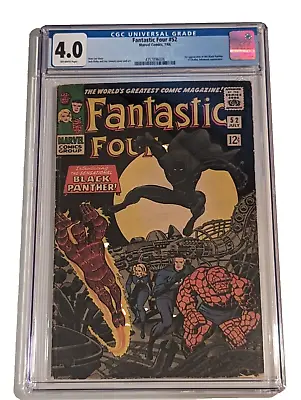 Buy Fantastic Four #52 1966 CGC 4.0 1st App Black Panther • 438.94£