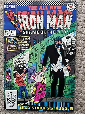 Buy IRON MAN #178 (1983) Tony Stark Alcohol Addiction; Shiny VF+ • 3.95£