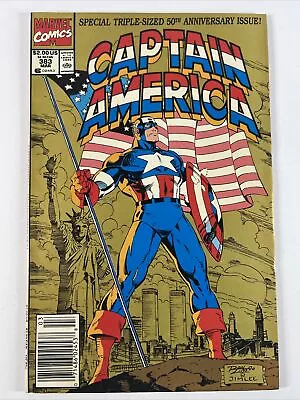 Buy Captain America #383 (1991) 50th Anniversary ~ Newsstand | Marvel Comics • 5.05£