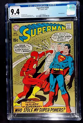 Buy Superman #220 CGC 9.4 Superman Vs Flash Curt Swan Art • 316.62£