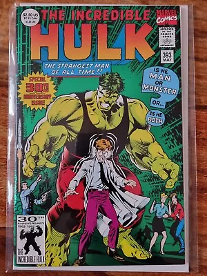 Buy Incredible Hulk #393 -  30th Anniversary Foil Marvel Comics 1992 VGC/NM • 15£