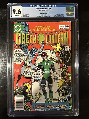 Buy Green Lantern #143 CGC 9.6 (DC 1981)  WP!  Newsstand!  3rd Omega Men! • 107.89£