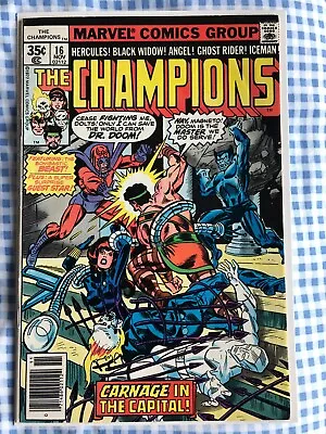 Buy Champions 16 (1977) Dr Doom, Beast, Magneto, Hulk, Black Widow, Ghost Rider App • 10.99£