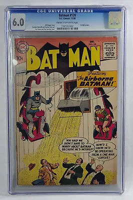 Buy Silver Age BATMAN #120 12/58 CGC 6.0 10 Cent DC 1st Whirly-Bats • 180.14£