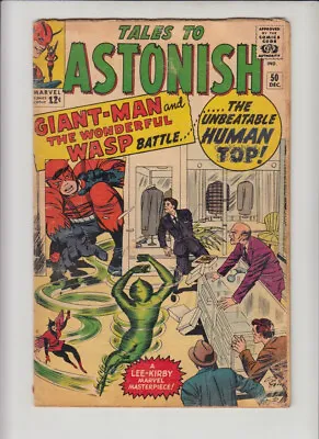 Buy TALES TO ASTONISH #50 GD/VG *1st HUMAN TOP - BECOMES WHIRLWIND! BOOK IS COMPLETE • 31.98£