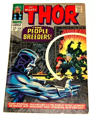 Buy The Mighty THOR Marvel Comic Group #134 Nov. 1966 “The People Breeders!” C180 • 76.05£