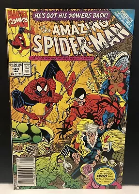 Buy AMAZING SPIDER-MAN  #343 Comic , Marvel Comics Newsstand . • 4.91£