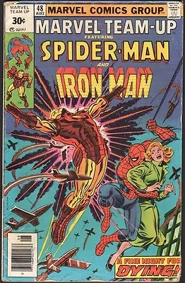 Buy Marvel Team Up 48 Rare 30 Cent Price Variant .30 Vg+ Amazing Spiderman Iron Man • 27.01£