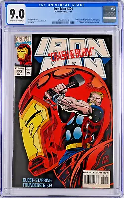 Buy Iron Man #304 CGC 9.0 (May 1994, Marvel) Thunderstrike, 1st Hulkbuster Armor • 39.53£