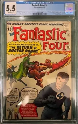 Buy Fantastic Four  #10  Cgc 5.5  Off-white Pages • 750£