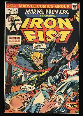 Buy Marvel Premiere #15 VF- 7.5 1st Appearance Origin Iron Fist! Marvel 1974 • 173.96£