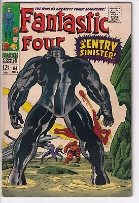 Buy Marvel Fantastic Four Series 1 Issue #64 Comic Book 1967 Intergalactic Sentry • 19.98£