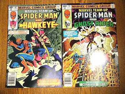 Buy Marvel Team-Up #91,92 Run Of 2 Spider-man Set 1st Mr. Fear Key Lot Ghost Rider • 16.46£