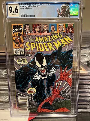 Buy Amazing Spider-Man #332 Newsstand CGC 9.6 WP - Venom Cover - RARE - 1990 Marvel • 236.55£