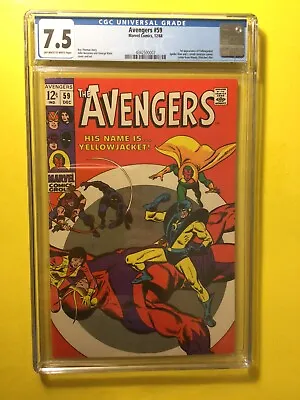 Buy Avengers #59 1st Appearance Of Yellowjacket CGC 7.5 Marvel 1968 • 110.36£