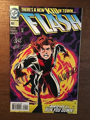 Buy Flash #92 First Print 1994 DC Comic Book 1st Impulse  Signed By Creators • 158.02£