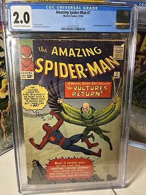 Buy Marvel Comics- Amazing Spider-Man #7 CGC 2.0 1963 Silver Age Vulture App • 350.84£