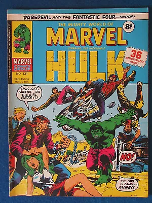 Buy The Mighty World Of Marvel Incredible Hulk Marvel Comic Issue 131 - 1975 • 5.99£