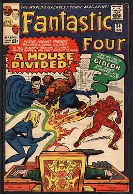 Buy Fantastic Four #34 4.0 // 1st App Greg Gideon Marvel 1965 • 49.57£