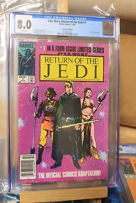 Buy Star Wars Return Of The Jedi #1 CGC 8.0 White Pages (1983 Marvel Comics) • 40.02£