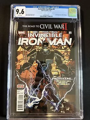Buy Invincible Iron Man #9 CGC 9.6 1st Appearance Riri Williams Marvel Comics 2016 • 78.83£