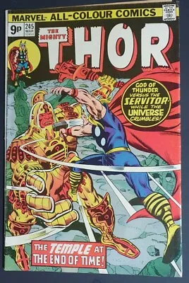 Buy Thor #245. 1st He Who Remains, Kang, Loki. UK Pence Variant. 1976.   • 20£