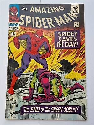 Buy Amazing Spider-man #40 Vg+ (4.5) September 1966 Green Goblin Marvel Comics ** • 189.99£