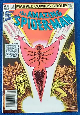 Buy Amazing Spider-man Annual #16. 1982 Marvel. 1st M Rambeau As C. Marvel 9.0 Vf/nm • 38.63£