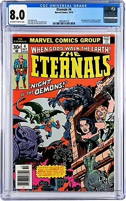 Buy Eternals #4 CGC 8.0 (Oct 1976, Marvel) Jack Kirby, Gammenon, 1st Sersi Cover • 37.85£