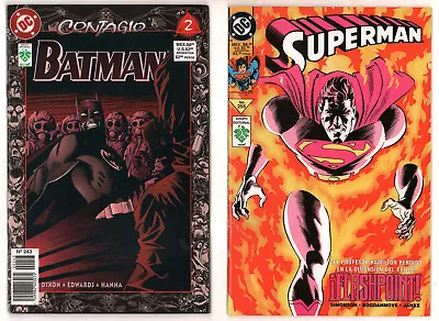 Buy Batman Contagio #2 & Superman #255 Spanish 2pc Lot (8.0) Dennis O'Neil File Copy • 19.66£