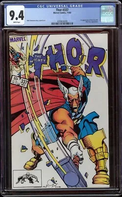 Buy Thor # 337 CGC 9.4 White (Marvel, 1983) 1st Appearance Beta Ray Bill • 139.92£