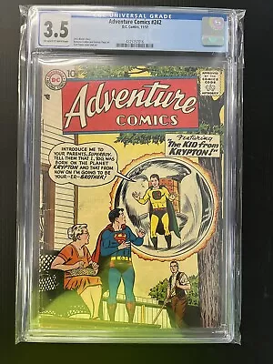 Buy Adventure Comics #242 (1957) Cgc Graded 3.5 Krypton Kid Superboy Proshipper • 110.68£