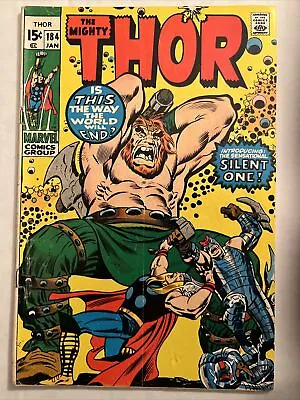 Buy THE MIGHTY THOR Comic Book Vol. 1 Number 184 (Marvel January 1971) (VG-) • 9.65£