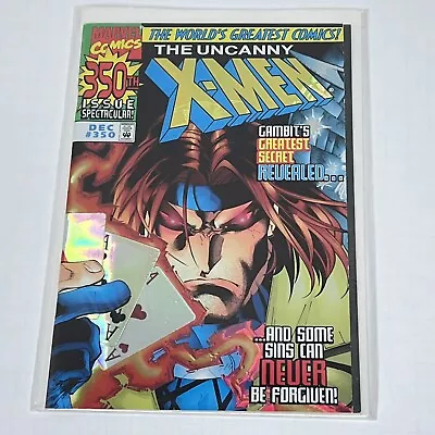 Buy Uncanny X-men #350 Classic Gambit Cover Holofoil Marvel Comics 1997 • 23.75£