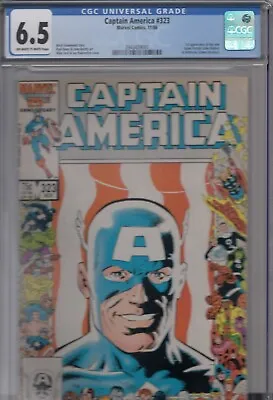 Buy CAPTAIN AMERICA #323 1st Appearance Of John Walker, Super Patriot (1986) CGC 6.5 • 40.21£
