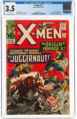 Buy X-Men #12 (Jul 1965 Marvel, Comics) CGC 3.5 VG- | 4069496001 • 395.14£