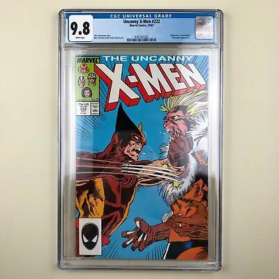 Buy Uncanny X-Men #222 (1987) CGC 9.8, Wolverine Vs Sabretooth • 118.59£