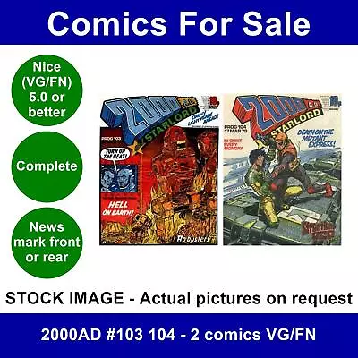 Buy 2000AD #103 104 - 2 Comics VG/FN • 9.99£