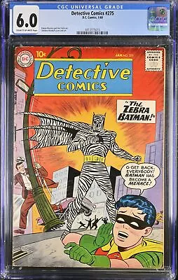 Buy Detective Comics #275 CGC FN 6.0 1st Appearance Zebra Batman! DC Comics 1960 • 366.98£