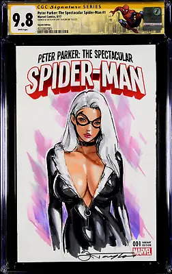 Buy Spectacular Spider-man #1 Cgc Ss 9.8 Black Cat Original Art Sketch 2 Mary Jane • 318.65£