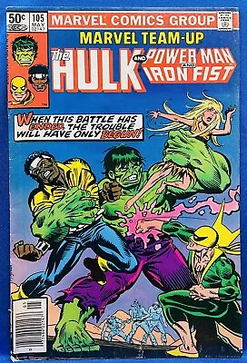 Buy Marvel Team-Up #105 (1981) Hulk, Power Man & Iron Fist - Marvel Comics - FN • 3.98£