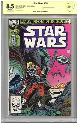 Buy Star Wars  # 66   CBCS   8.5   VF+   White Pgs  12/82   Verified & Signed By Wal • 67.14£