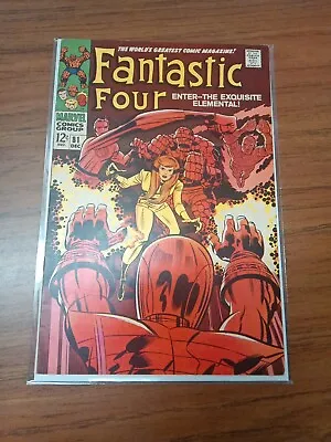 Buy Fantastic Four #81 Fine 1968 Stan Lee Jack Kirby Wizard Crystal Joins Team Key • 15.80£