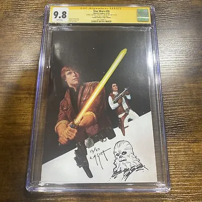 Buy Star Wars #26 CGC SS 9.8 Signed Sketched E.M Gist 2nd Print Virgin Artists Proof • 1,310.67£