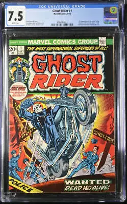Buy Ghost Rider #1 - Marvel 1973 - CGC 7.5 - First Appearance Of The Son Of Satan • 1,601.22£